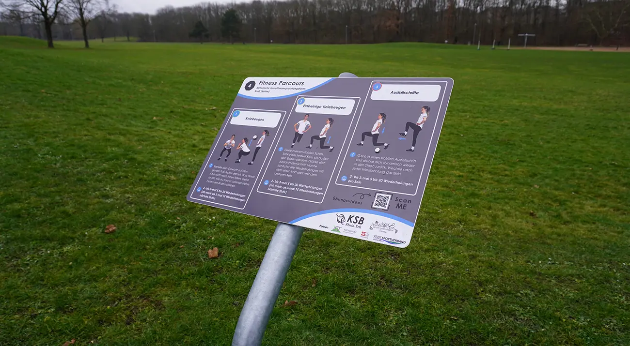 Projekte Wesseling: Fitness Parcours Infoschild