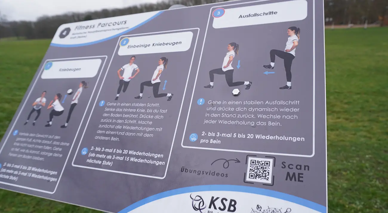 Projekte Wesseling: Fitness Parcours Infoschild