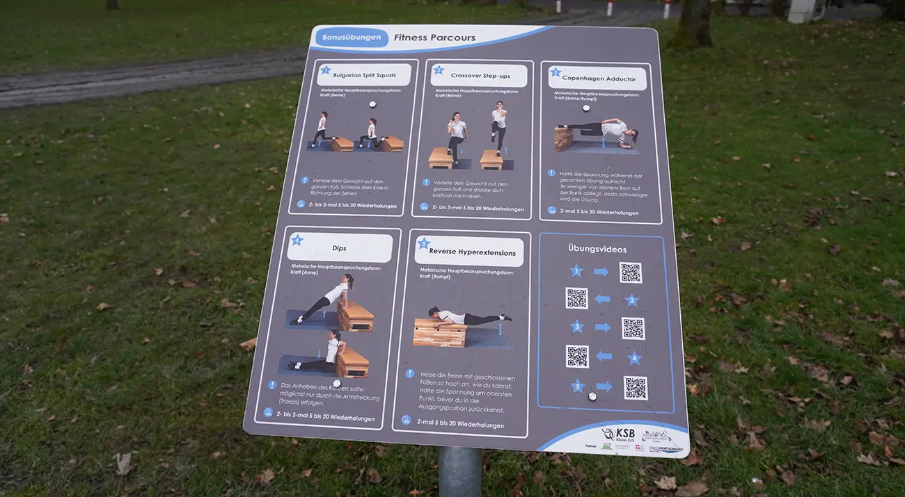 Projekte Wesseling: Fitness Parcours Infoschild
